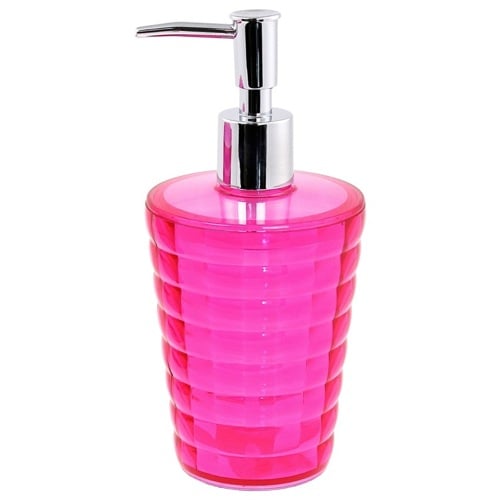 Soap Dispenser, Round, Pink Gedy GL80-76